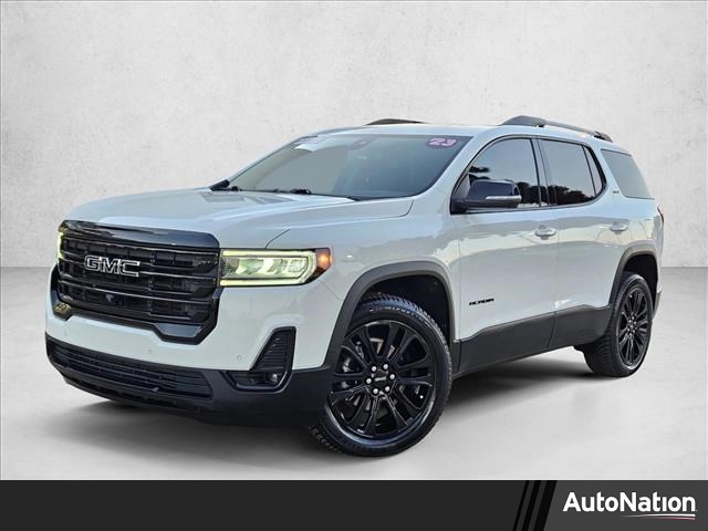 Summit White 2023 GMC Acadia SLT FWD SUV / Crossover Front-Wheel Drive 9-Speed Automatic