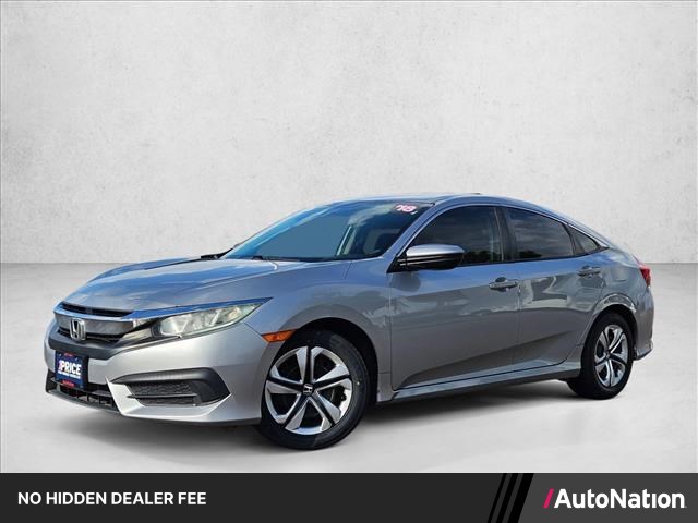 Lunar Silver Metallic 2018 Honda Civic LX Sedan Front-Wheel Drive Automatic