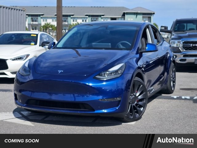 Blue 2024 Tesla Model Y Performance AWD SUV / Crossover All-Wheel Drive Automatic