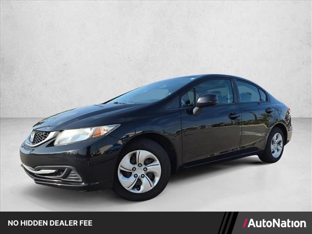 Black 2013 Honda Civic Sedan Front-Wheel Drive 5-Speed Automatic