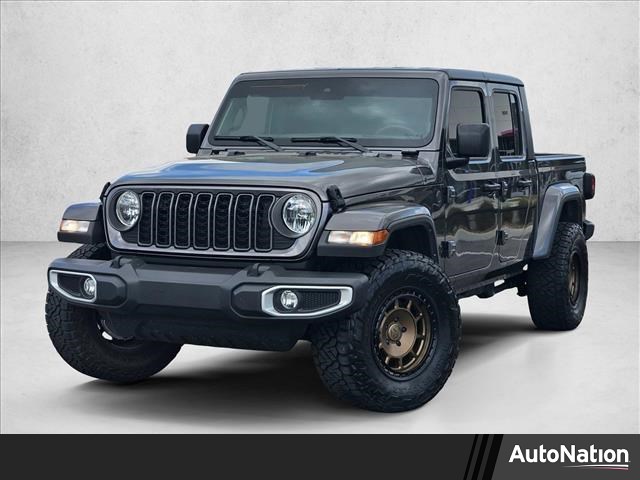 Gray (Granite Crystal Metallic Clearcoat) 2024 Jeep Gladiator Sport S Crew Cab 4WD Pickup Truck Four-Wheel Drive 8-Speed Automatic