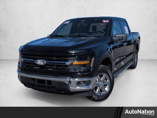 Agate Black Metallic 2024 Ford F-150 XLT SuperCrew 4WD Pickup Truck Four-Wheel Drive Automatic