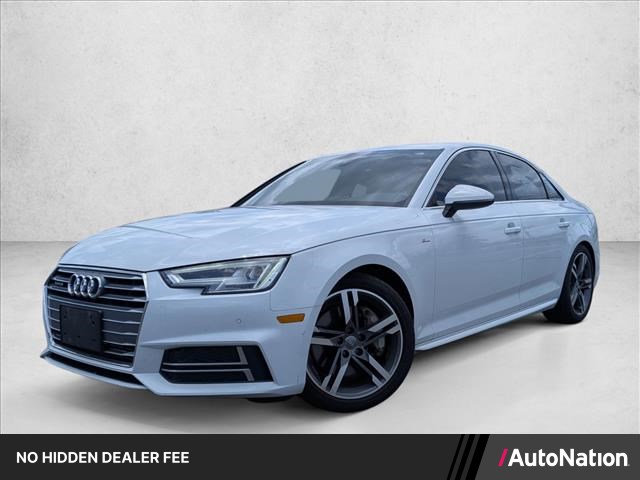 White 2018 Audi A4 2.0 TFSI quattro Premium Plus AWD Sedan All-Wheel Drive Automatic