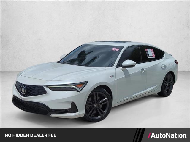 Platinum White Pearl 2024 Acura Integra Sedan Front-Wheel Drive Automatic