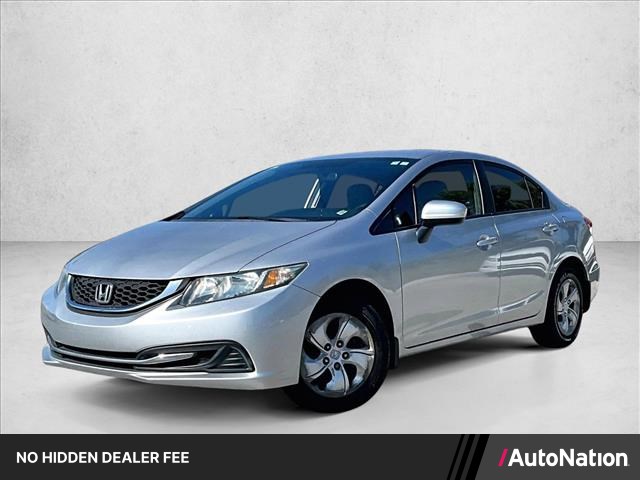 Alabaster Silver Metallic 2015 Honda Civic Sedan Front-Wheel Drive Automatic