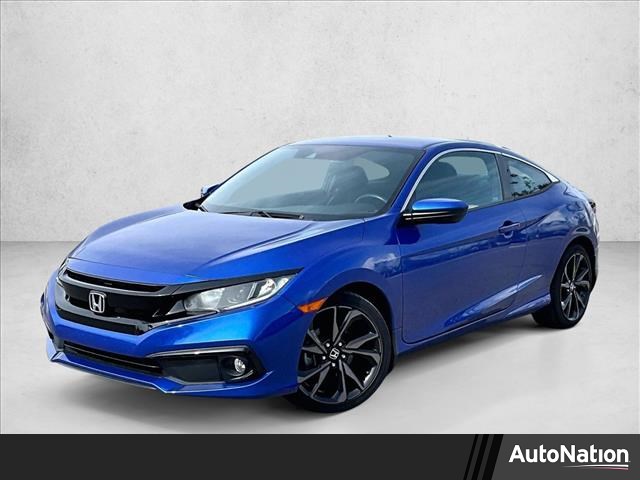 Aegean Blue Metallic 2019 Honda Civic Coupe Sport FWD Coupe Front-Wheel Drive Automatic