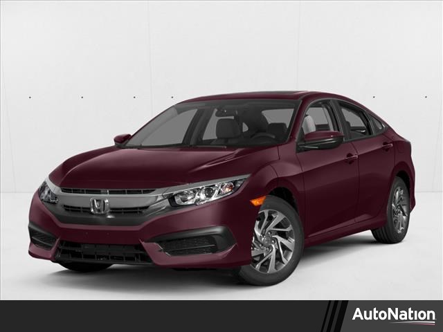 Black 2016 Honda Civic EX Sedan Front-Wheel Drive Automatic