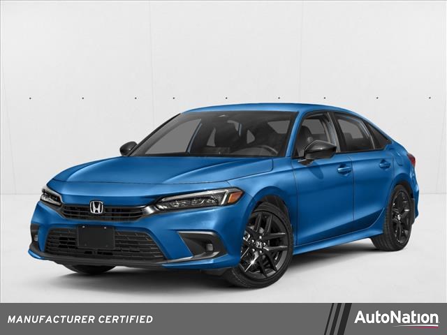 Aegean Blue Metallic 2024 Honda Civic Sport FWD Sedan Front-Wheel Drive Continuously Variable Transmission